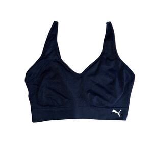 Puma Womens' Black Sports Bra Athletic wear Size Large